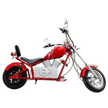 Электромотоцикл GreenCamel Chopper C100, 60V 1000W R12 красный