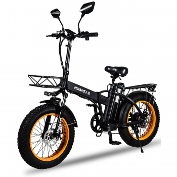 Электровелосипед Minako F10 черно-оранжевый 