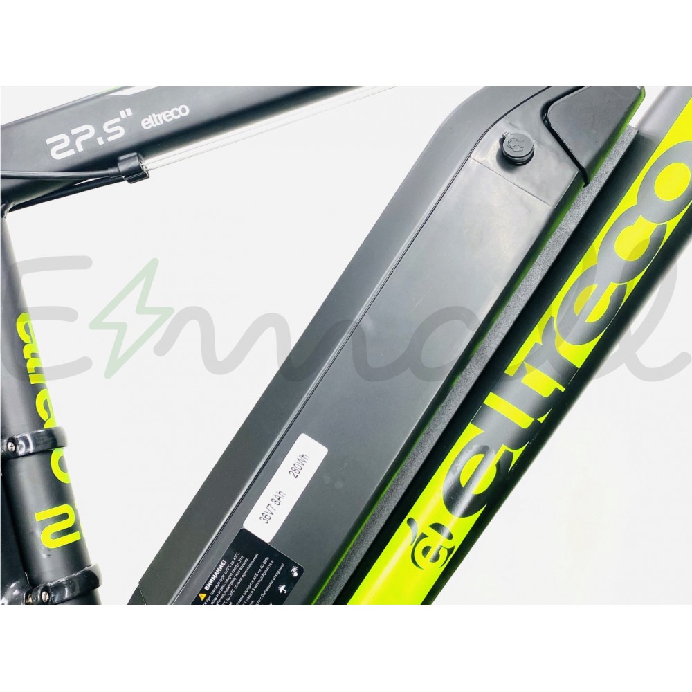 Электровелосипед велогибрид Eltreco XT 600 D (черно-зеленый) 14