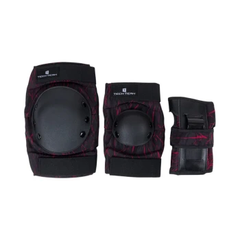 Набор защиты Tech Team Safe fit adult 4.0 Black-red (черный-красный) размер M