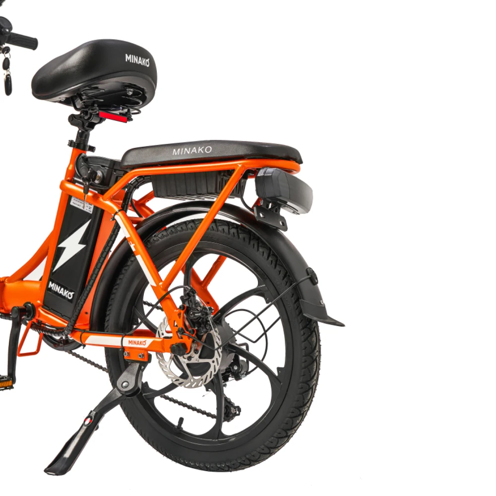 Электровелосипед Minako F7 оранжевый 3
